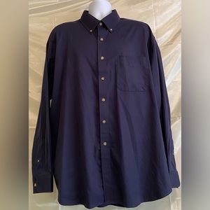 Harbor Bay Men's 2X/BIG Navy Blue Long Sleeve Shirt
